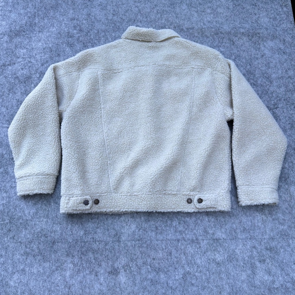 Pressbox NC State Wolfpack Yeti Fuzz Sherpa Trucker Jacket Cream XL NEW - Picture 15 of 16